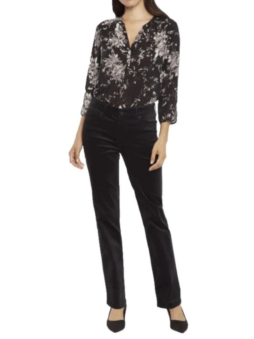 Vintage Barneys New York Co-op 5-Pocket Black Stretch Corduroy Pants Women Sz 27